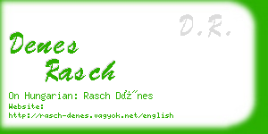 denes rasch business card
